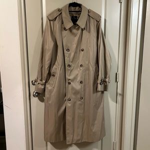 Brooks Brothers Men's Wool Cashmere Blend Button Front Quality Trench Coat